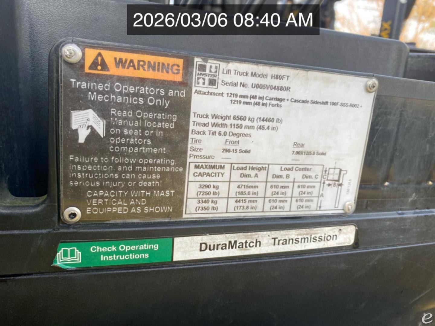 2017 Hyster H80FT