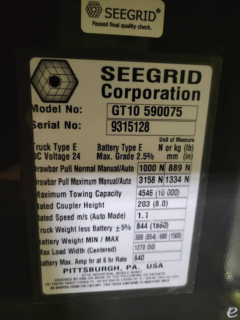 2014 Used Seegrid GT10