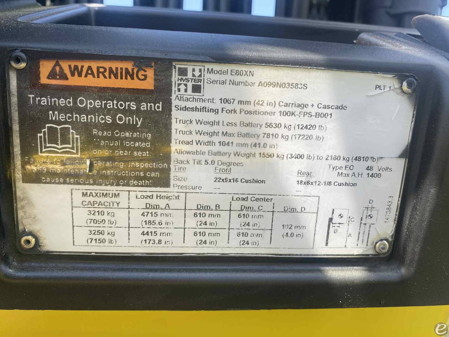 2018 Hyster E80XN