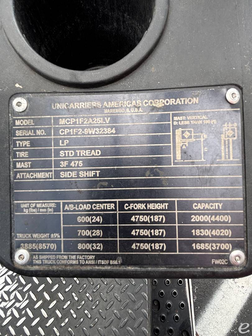 2020 Unicarriers MCP1F2A25LV