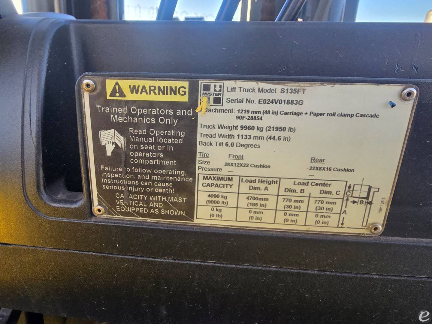 2009 Hyster S135FT