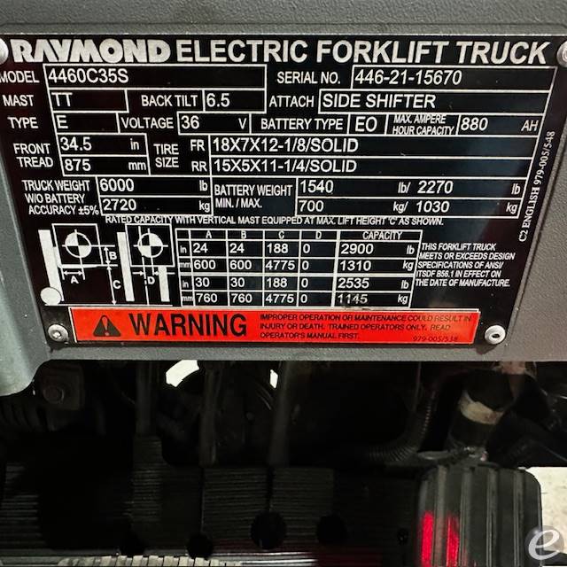 2021 Raymond 4660C35S