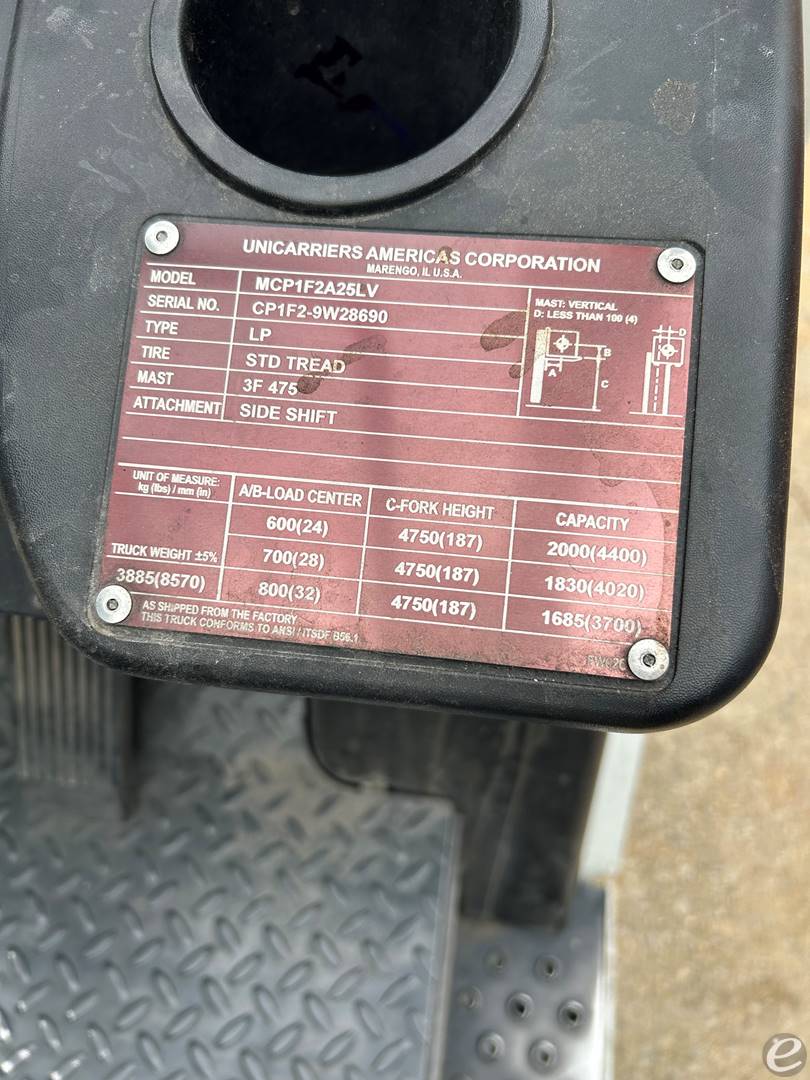 2019 Unicarriers MCP1F2A25LV