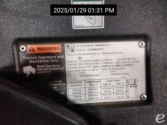 2016 Hyster E40HSD3