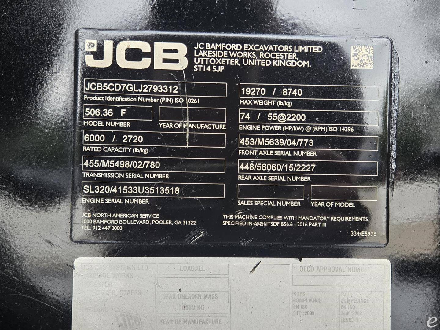 2019 JCB 506-36