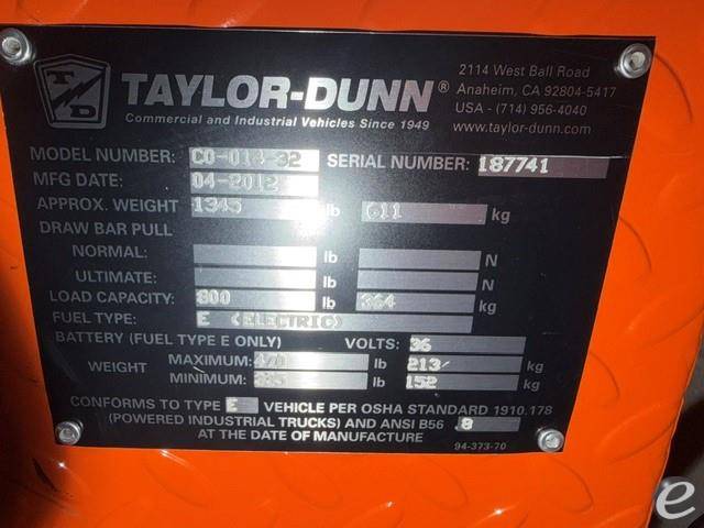 2020 Taylor Dunn C-432