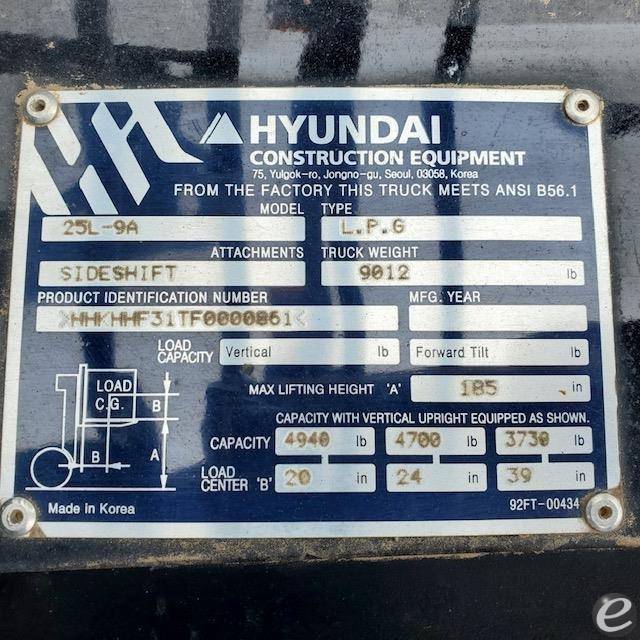 2021 Hyundai 25L-9A