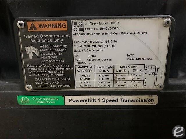 2013 Hyster S30FT LP Gas Forklift - 123Forklift