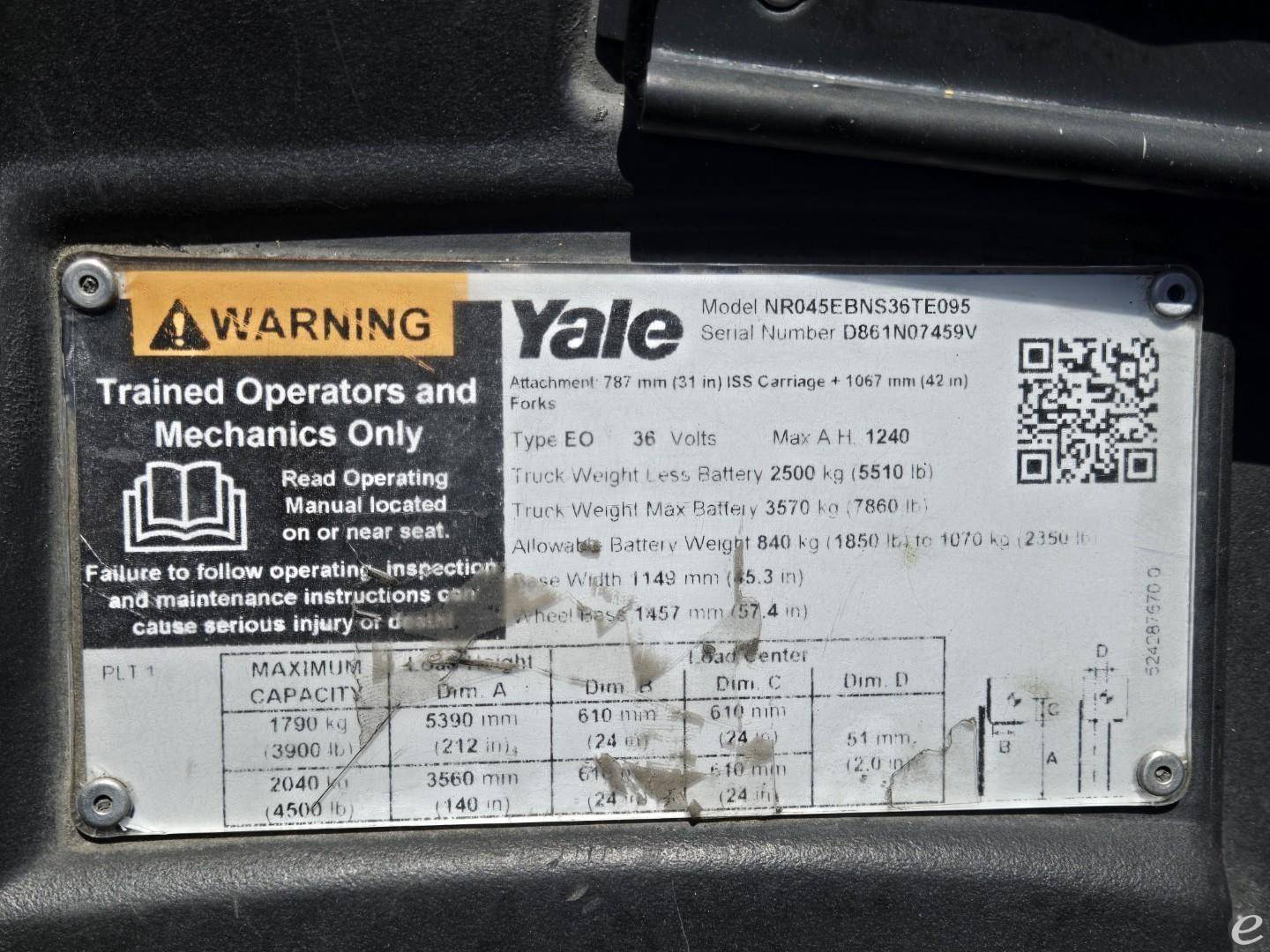 2021 Yale NR045EB
