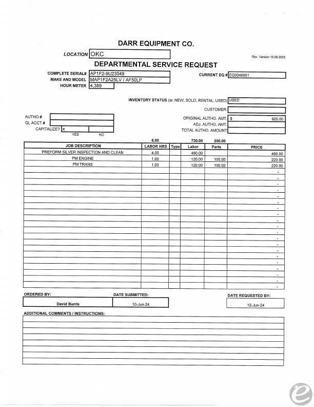 2018 Unicarriers MAP1F2A25LV  /  AF...