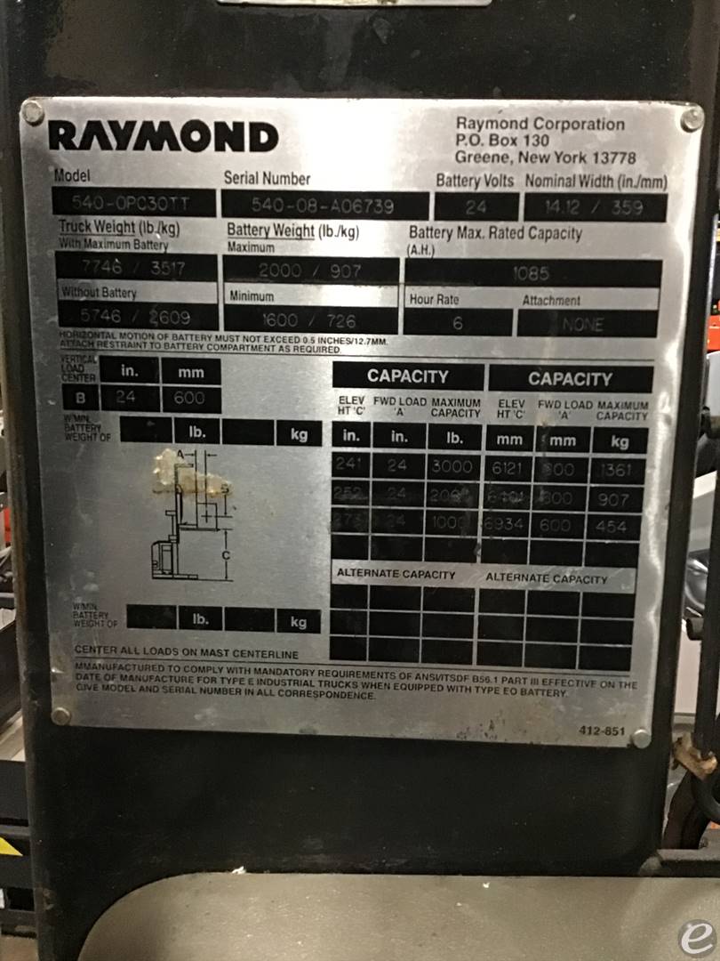 Raymond 540-OPC30TT