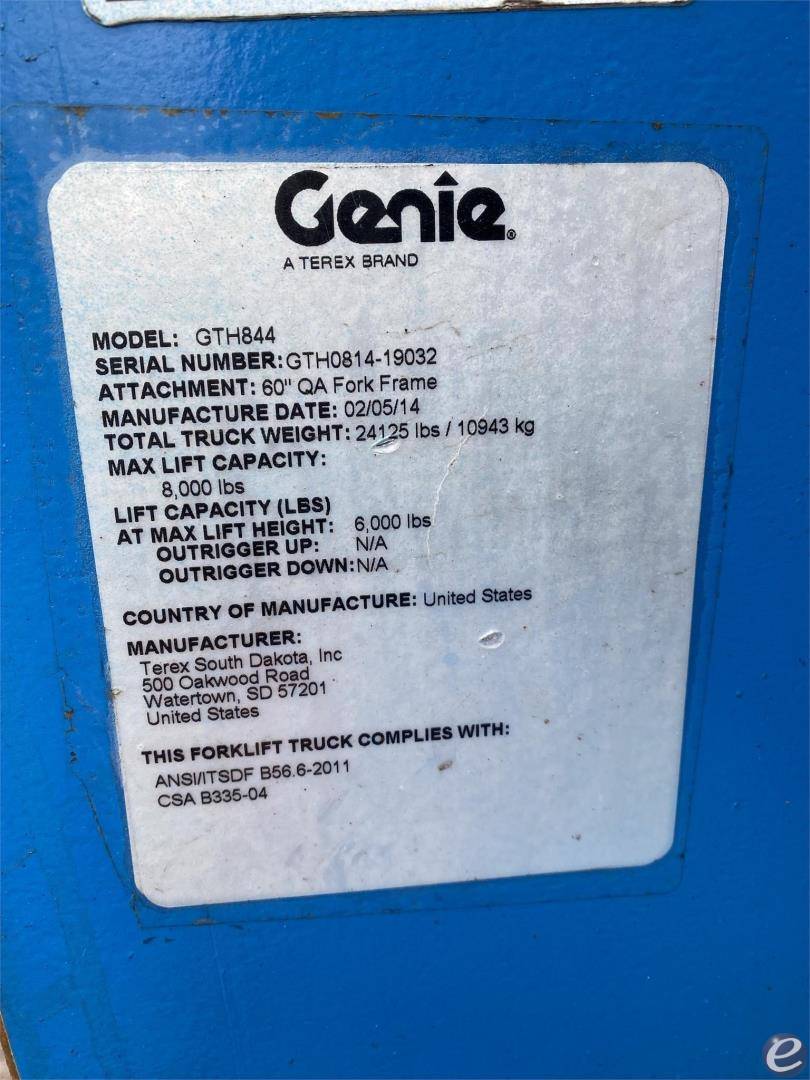 2014 Genie GTH844