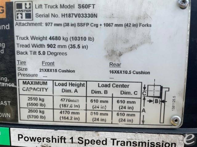 2015 Hyster S60FT