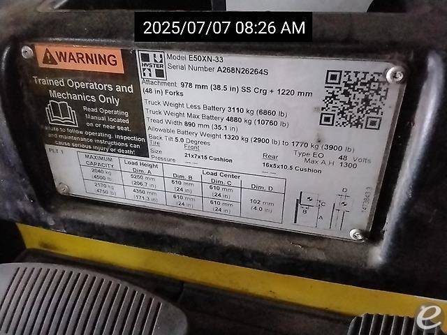2018 Hyster E50XN