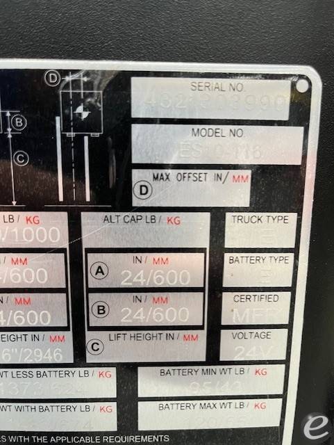 2023 EP Equipment ES10-116ES10-116