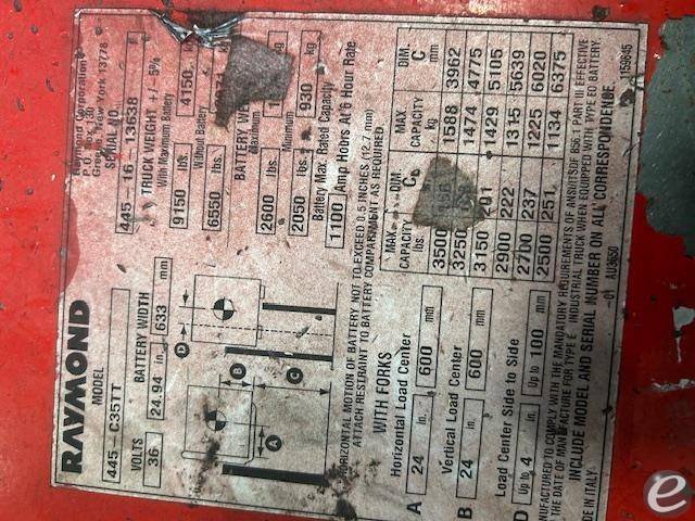 2016 Raymond 445C35TT