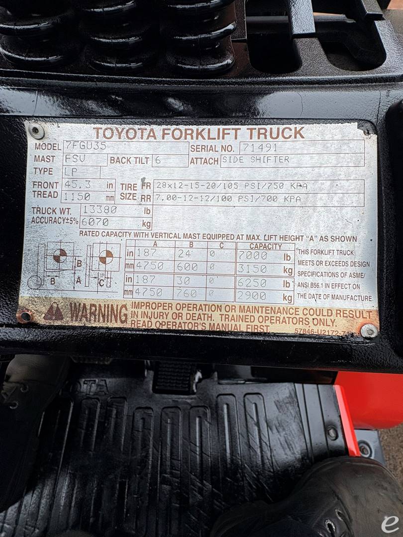 2012 Toyota 7FGU35