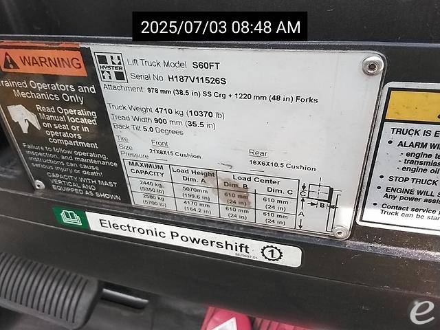 2018 Hyster S60FT