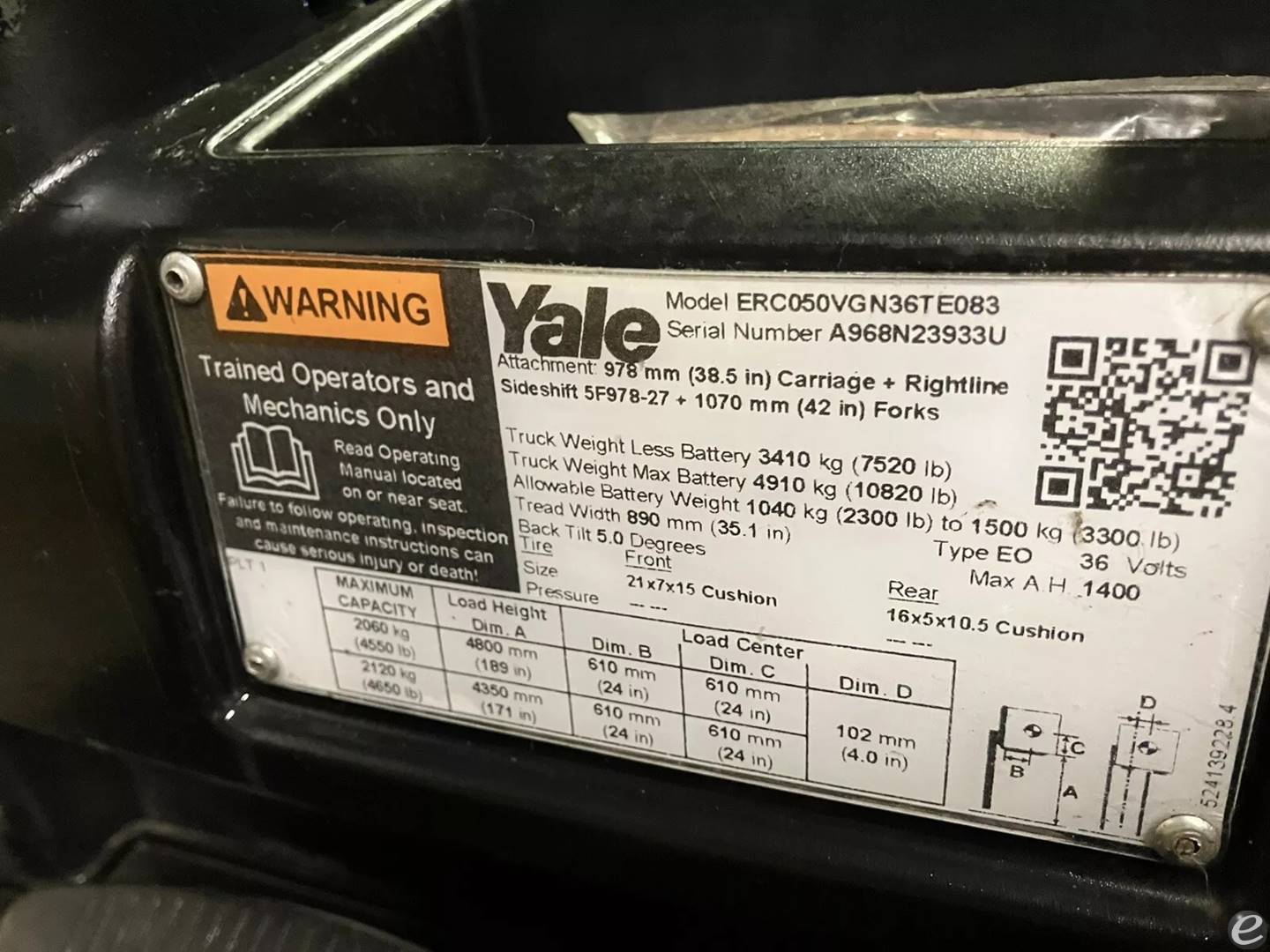 2020 Yale ERC050VGN36TE083