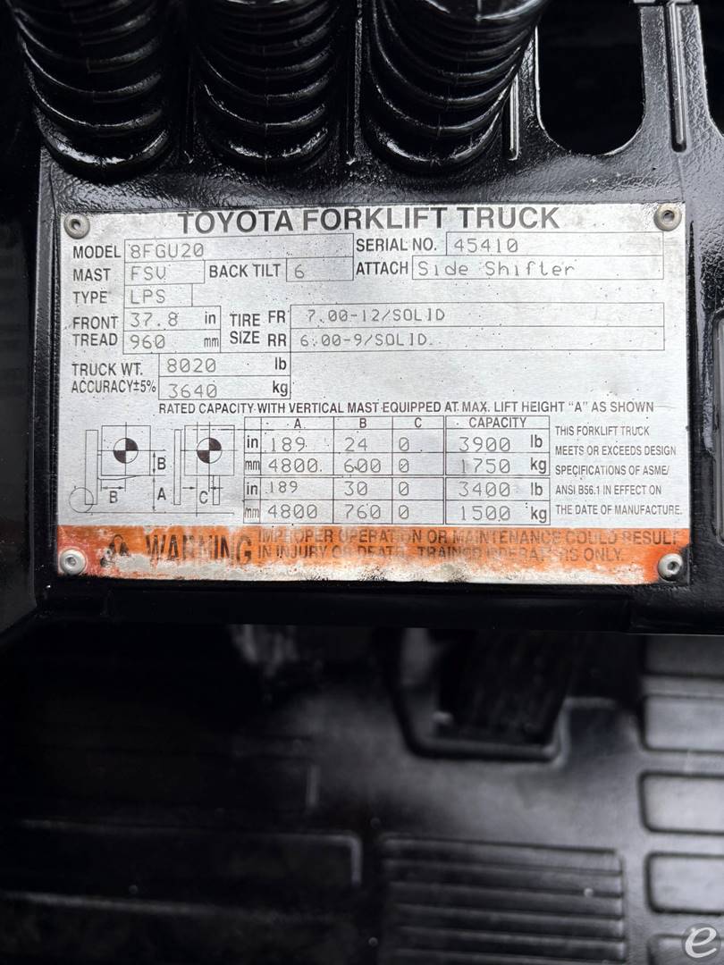 2013 Toyota 8FGU20