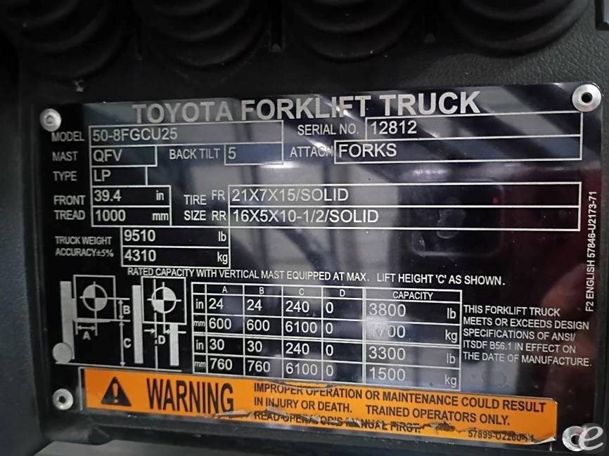 2022 Toyota 50-8FGCU25