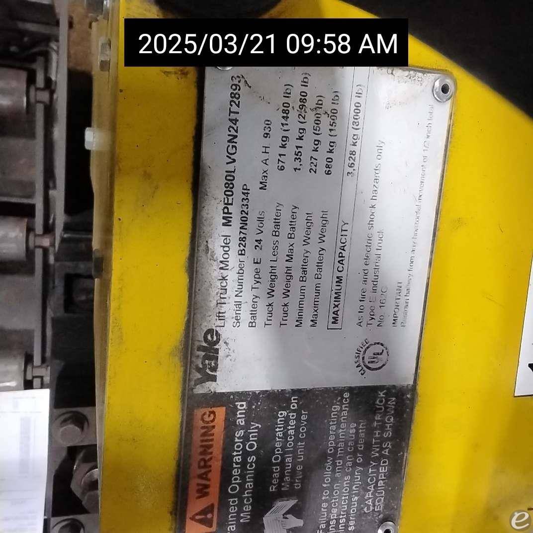 2016 Yale MPE080-VG