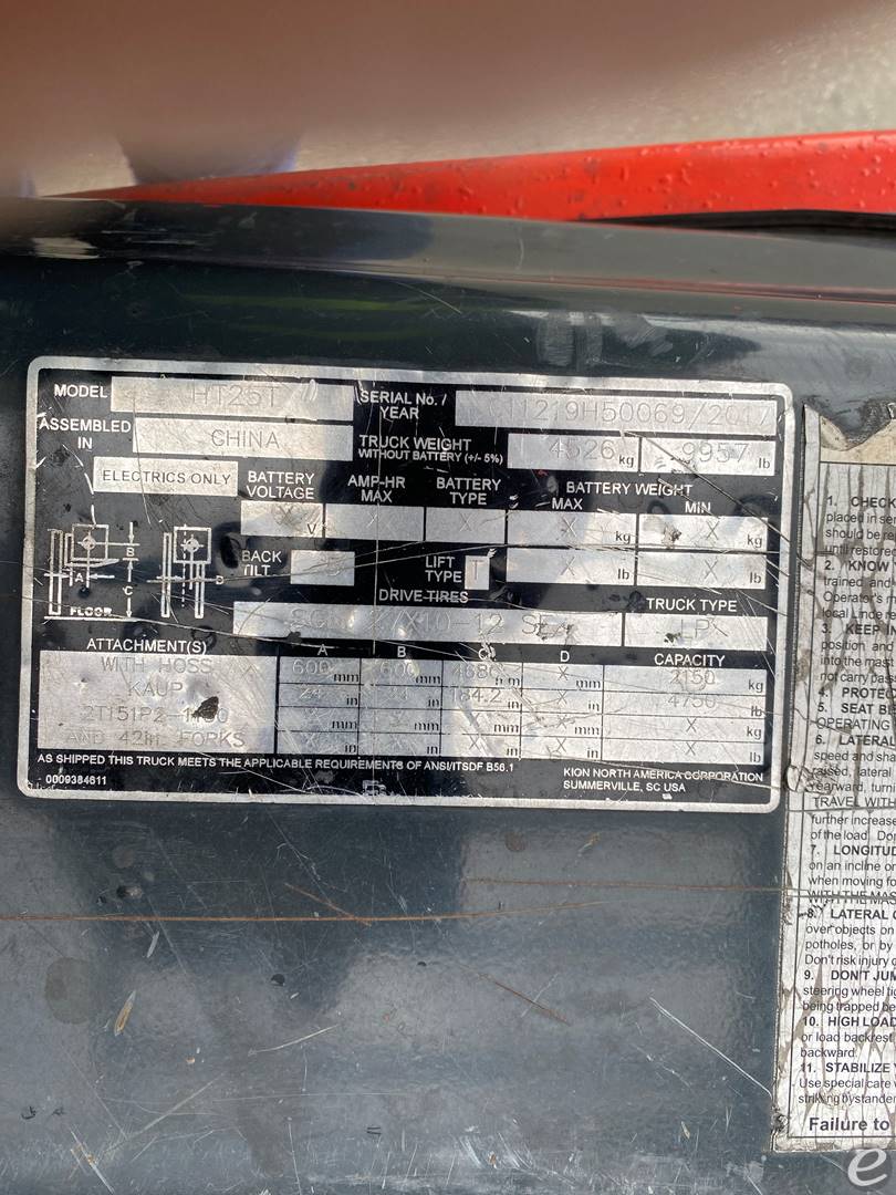 2017 Linde HT25T