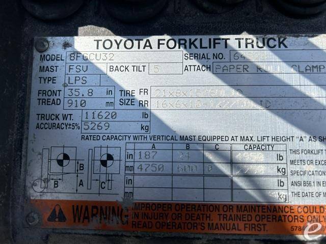 2016 Toyota 8FGCU32