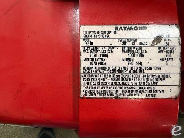 2013 Raymond 8610