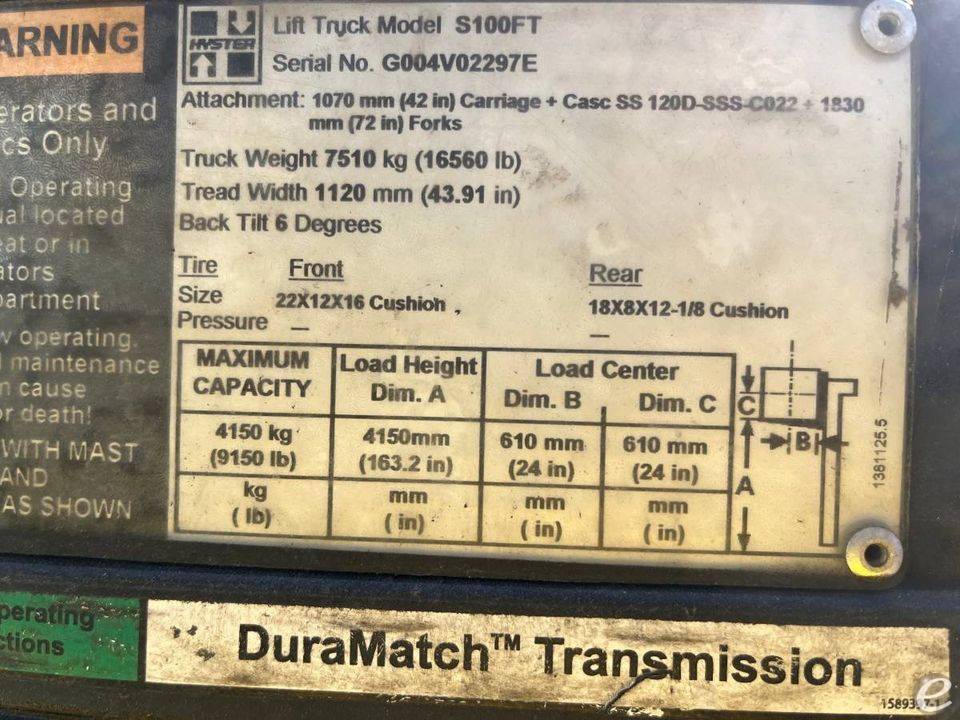 2007 Hyster S100FT