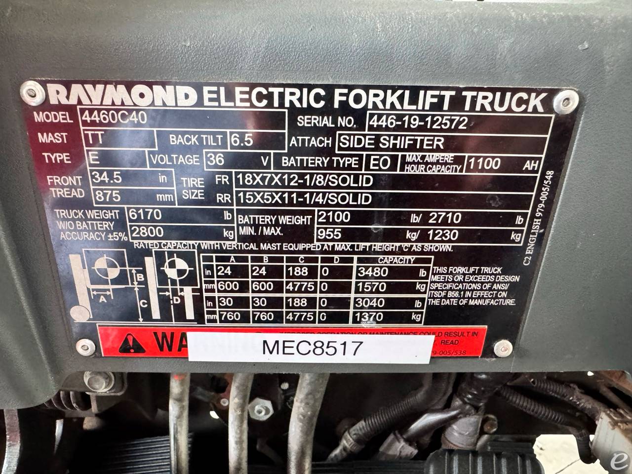 2019 Raymond 4460C40