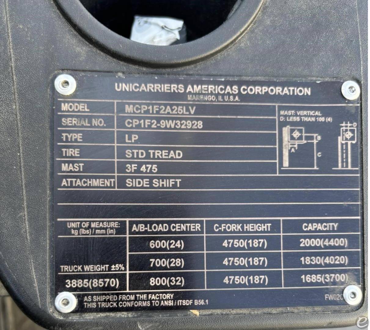 2020 Unicarriers CF50