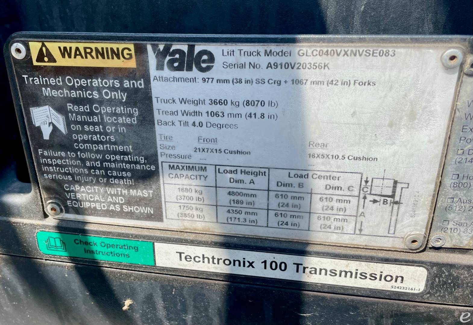 2012 Yale GLC040VX LP Gas Forklift - 123Forklift