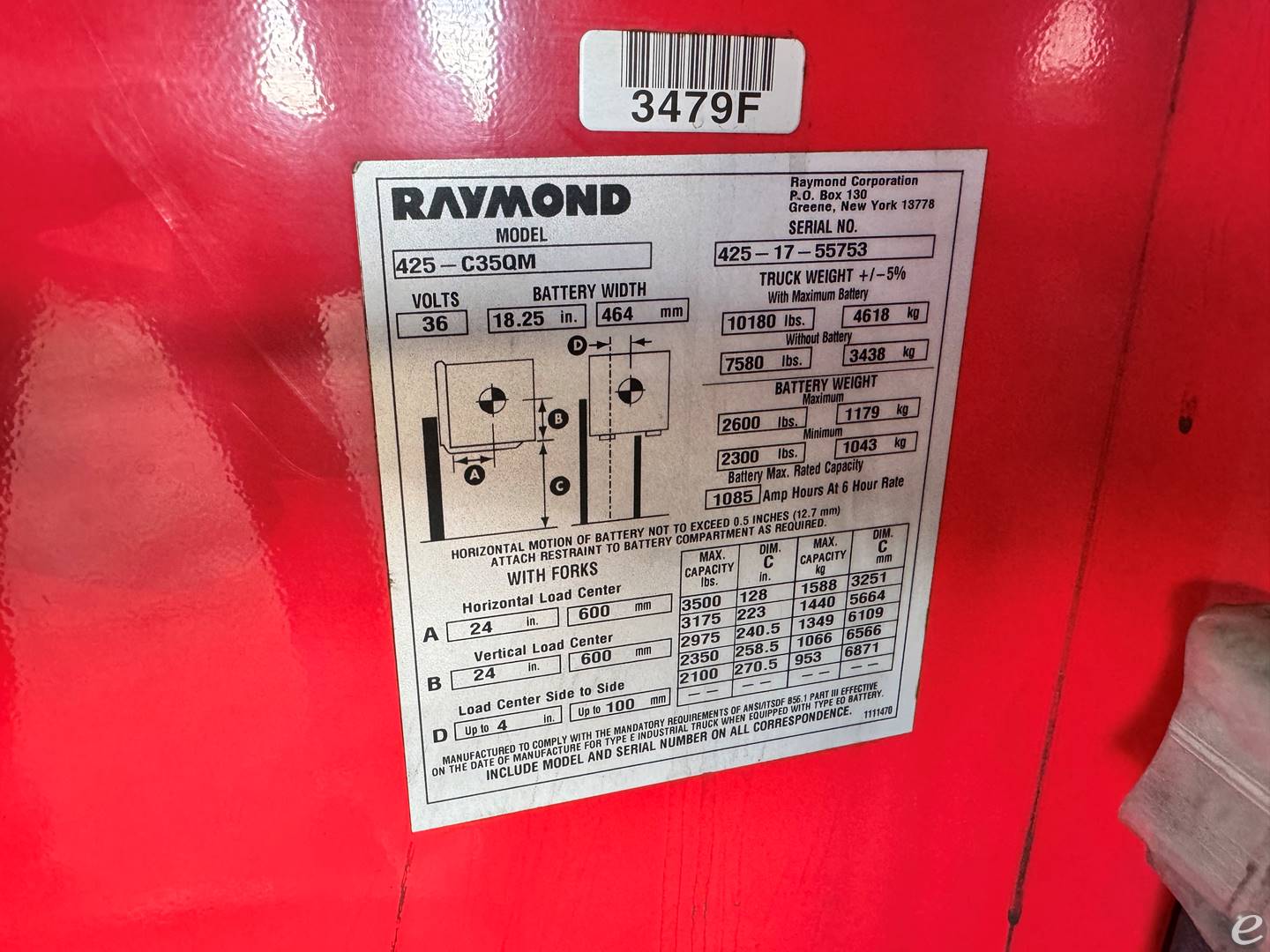 2017 Raymond 425-C35QM