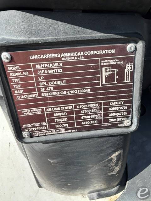 2017 Unicarriers PF80LP