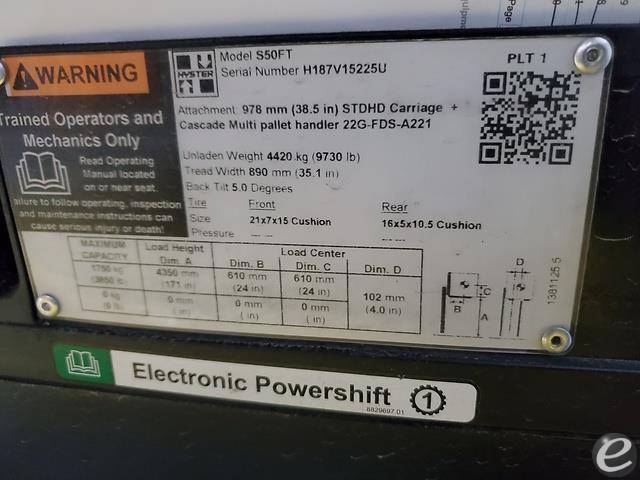 2020 Hyster S50FT LP Gas Forklift - 123Forklift