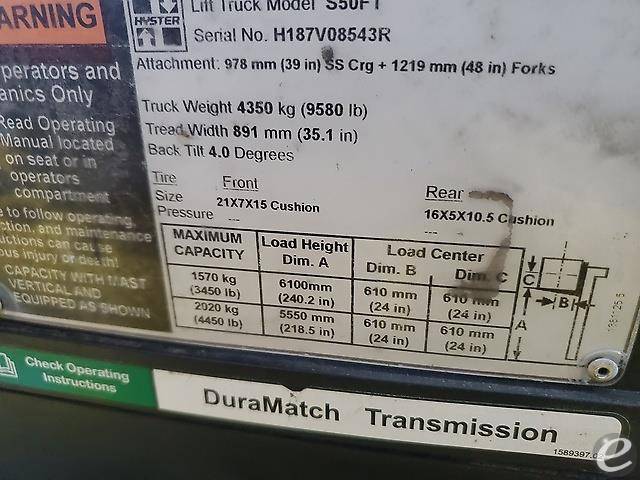 2017 Hyster S50FT