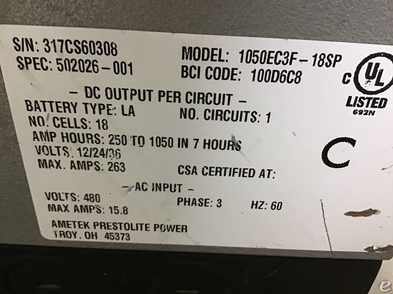 Prestolite Power 1050EC3F-18SP