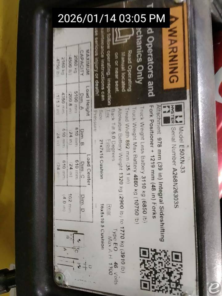 2018 Hyster E50XN