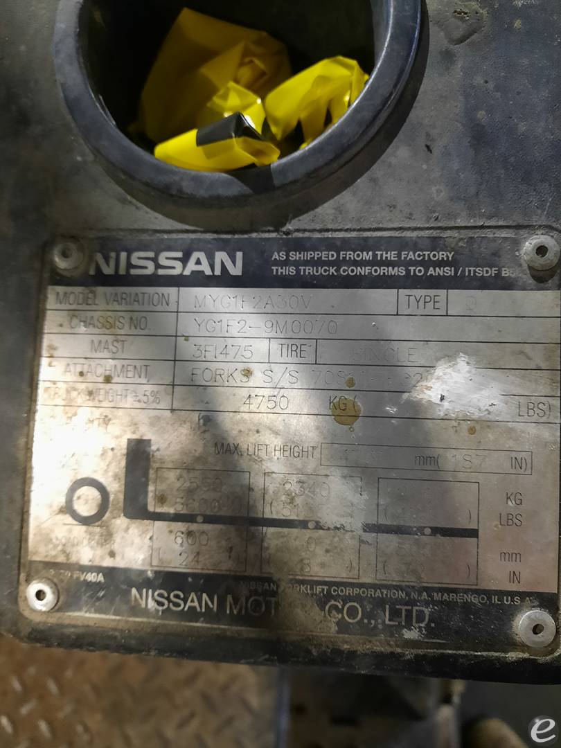 2007 Nissan                                             MYG1F2A30V Diesel Forklift - 123Forklift