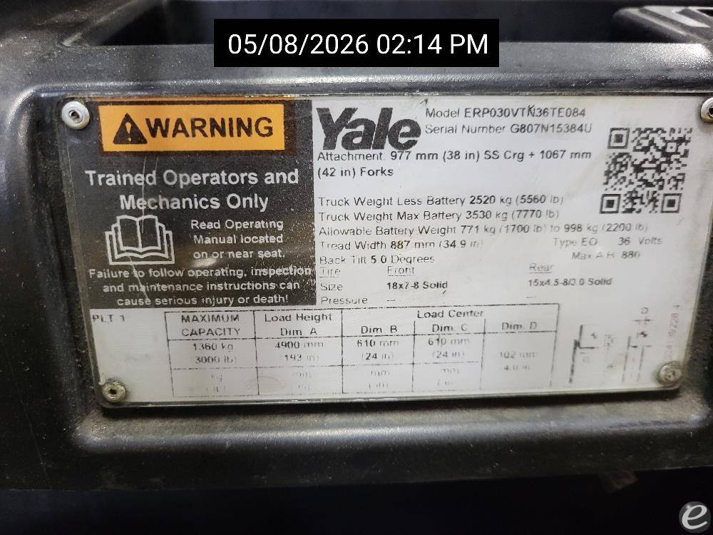 2020 Yale ERP030VT