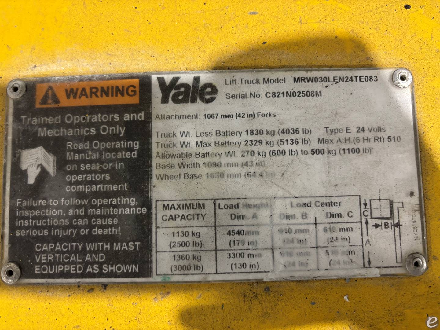 2014 Yale MRW030E