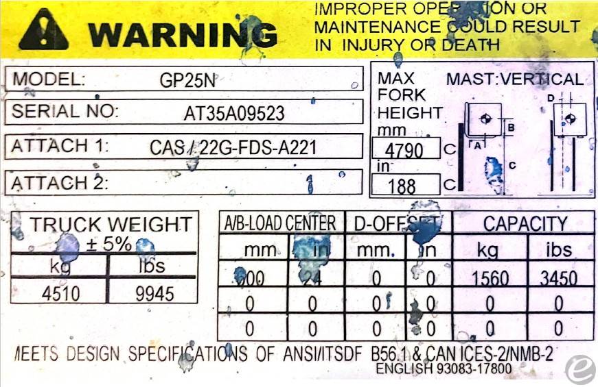 2020 Cat GP25N