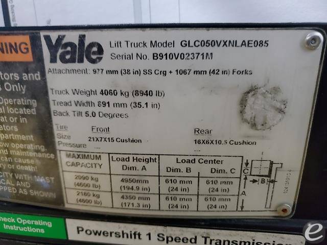 2014 Yale GC050VX Cushion Tire Forklift - 123Forklift