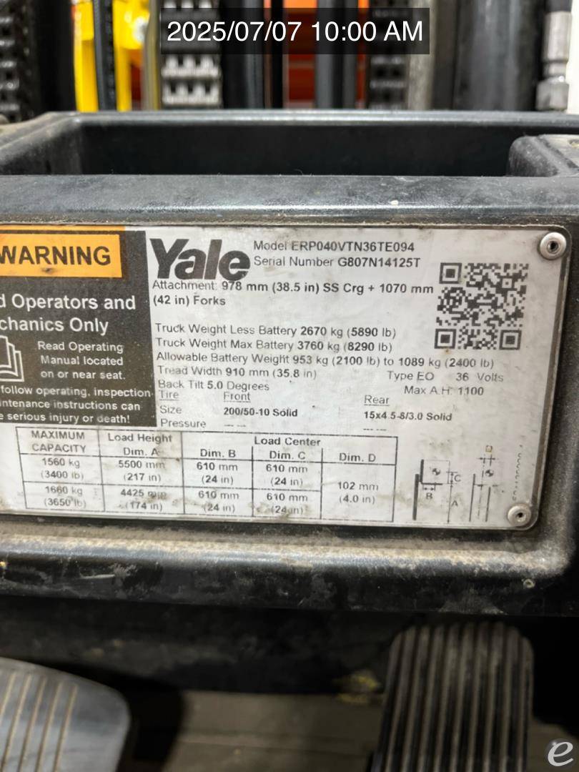 2018 Yale ERP040VT