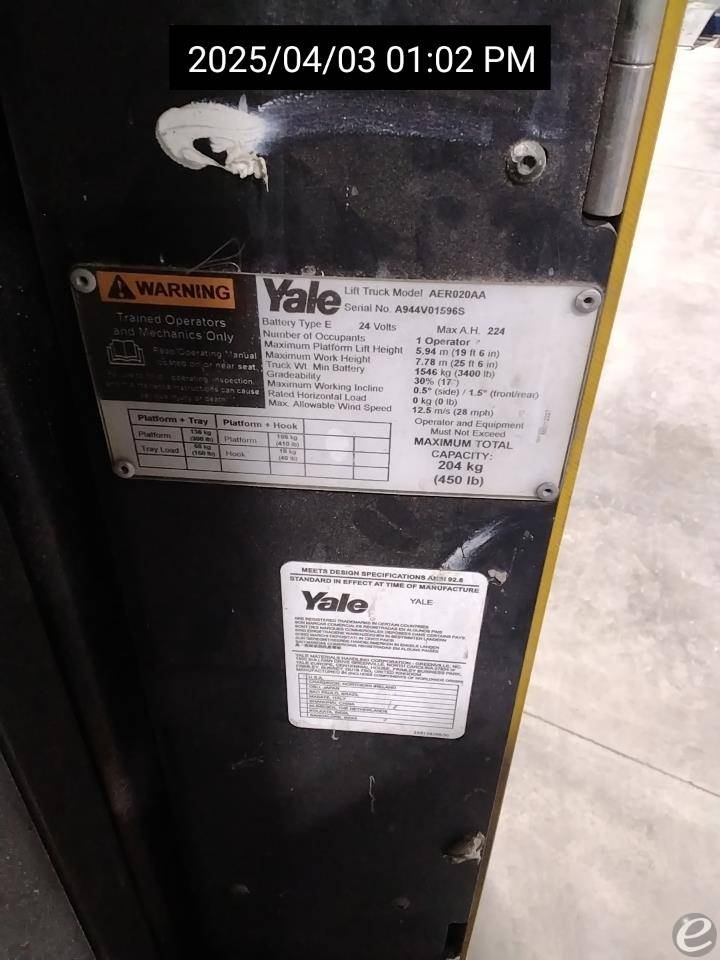 2018 Yale AER020AA