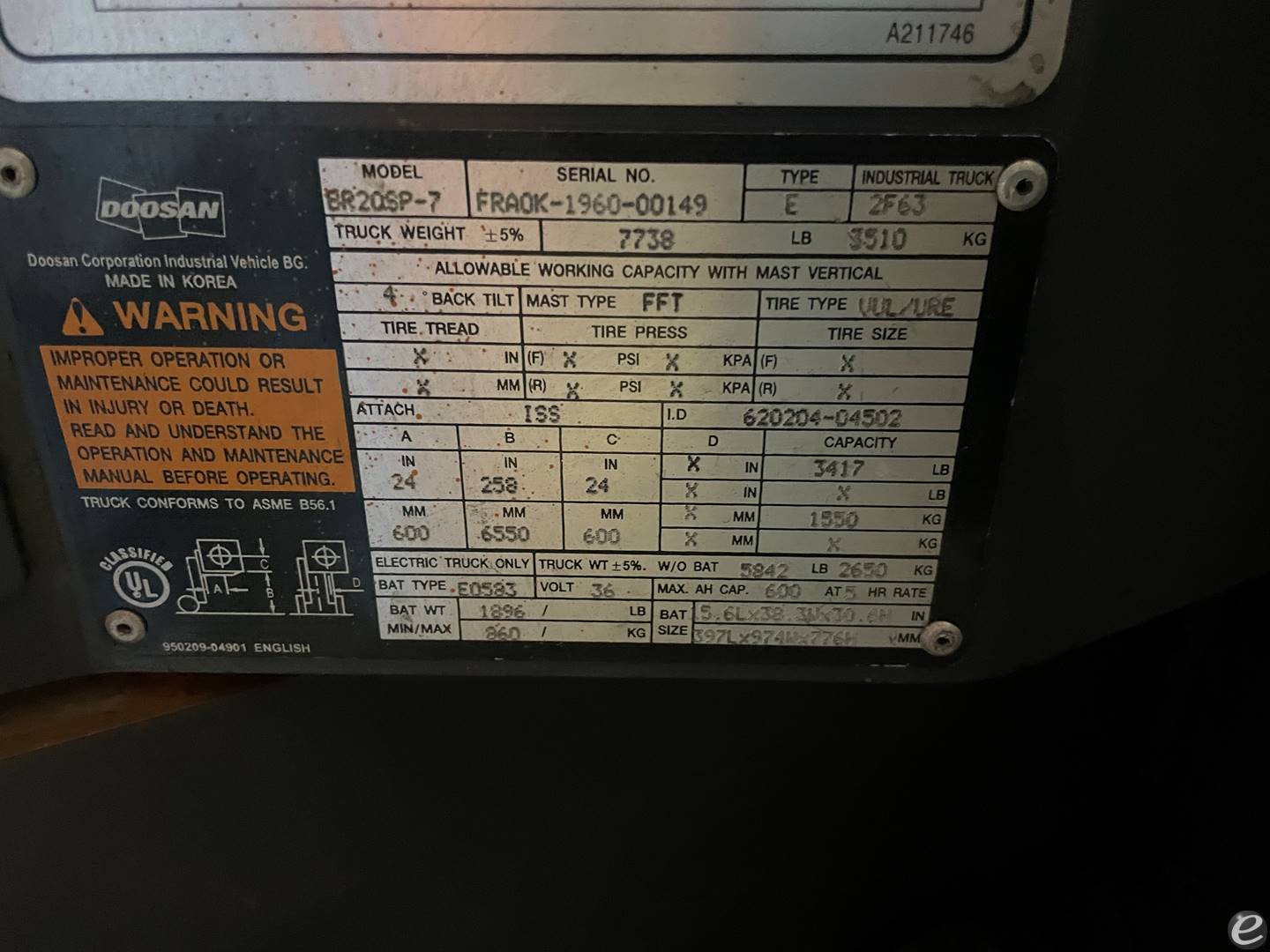 2018 Doosan BR20SP-7