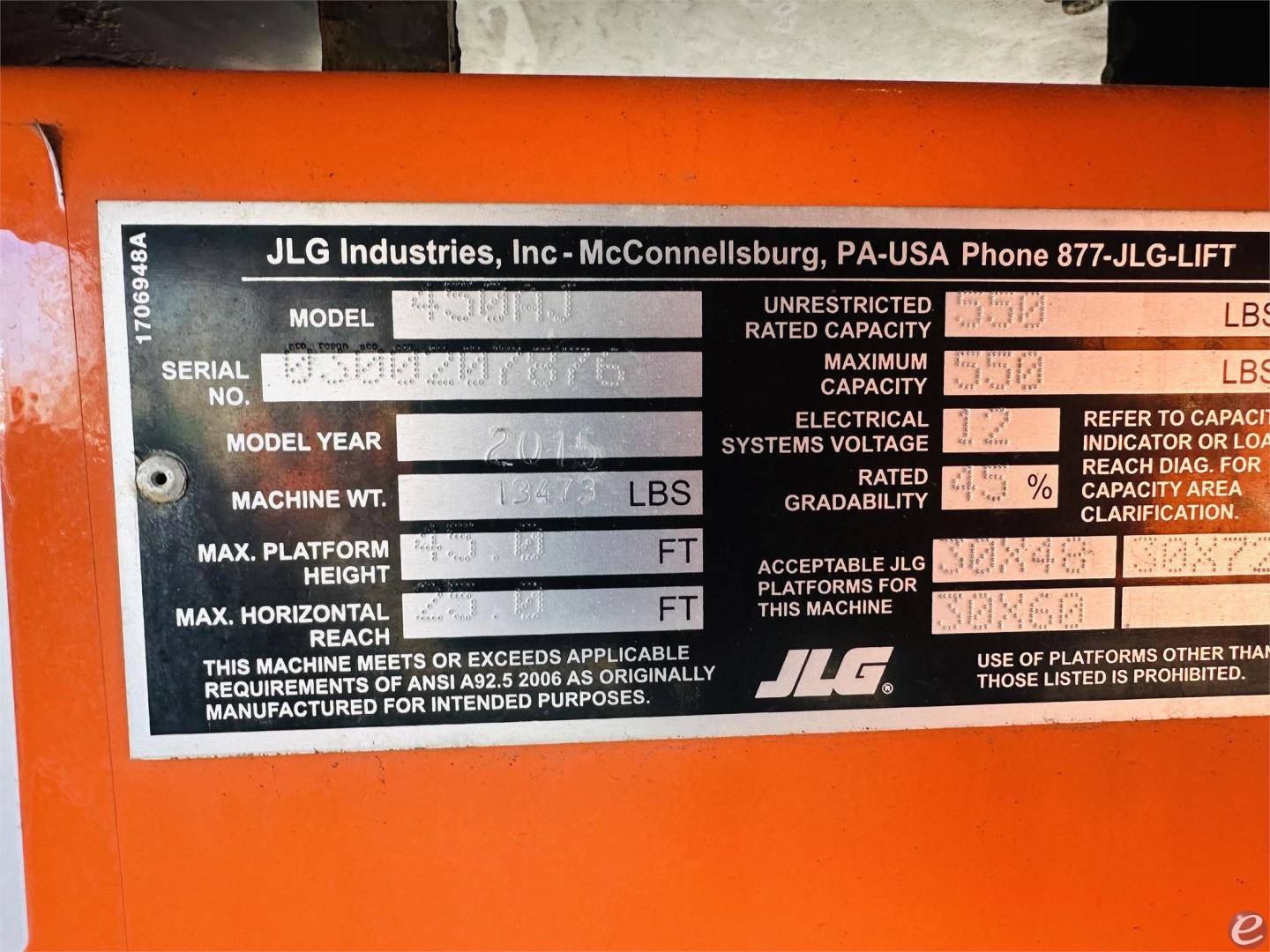 2015 JLG 450AJ