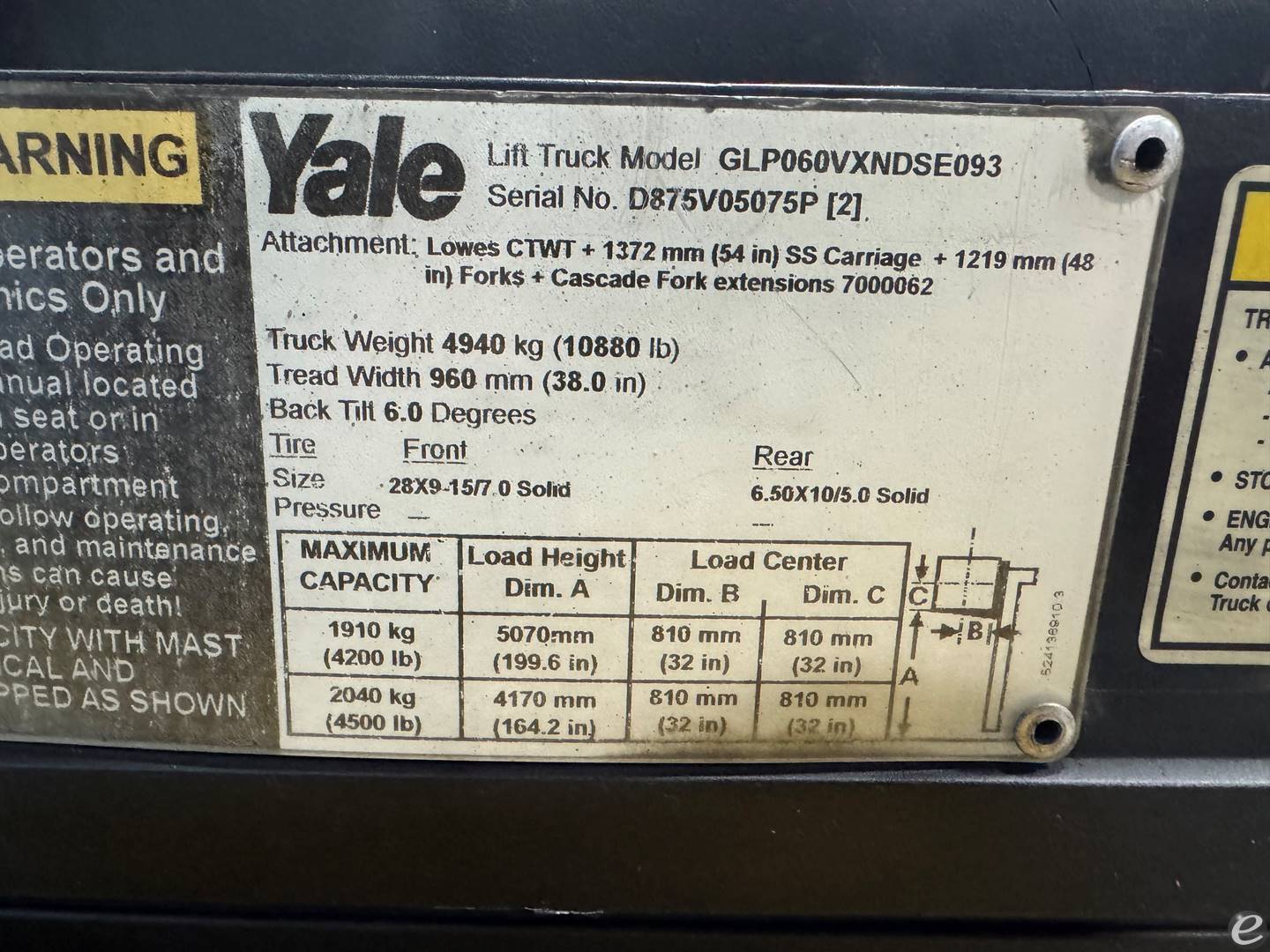 2016 Yale GLP060VX