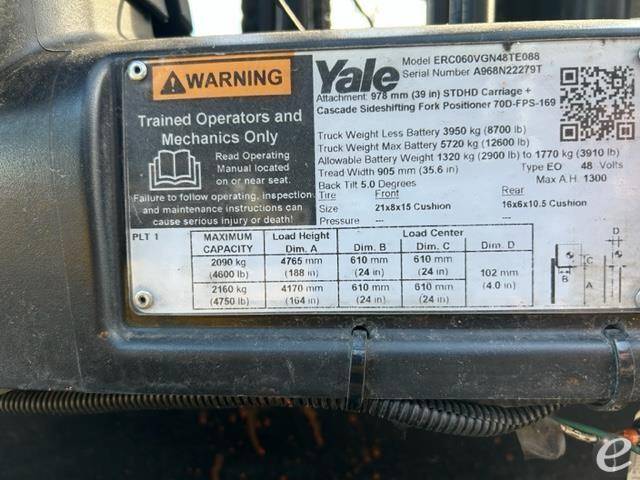 2019 Yale ERC060VG